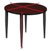 Regency Kahlo Round Breakroom Table Set, 48", Mahogany/Black/Grey view 3