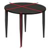 Regency Kahlo Round Breakroom Table Set, 36", Ash Grey/Black/Blue view 3