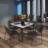 Regency Kahlo Round Breakroom Table Set, 42", Maple/Black/Black view 2