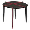 Regency Kahlo Round Breakroom Table Set, 42", Ash Grey/Black/Black view 3