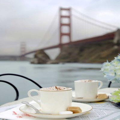 Dream Cafe Golden Gate Bridge - 6 by Alan Blaustein -
