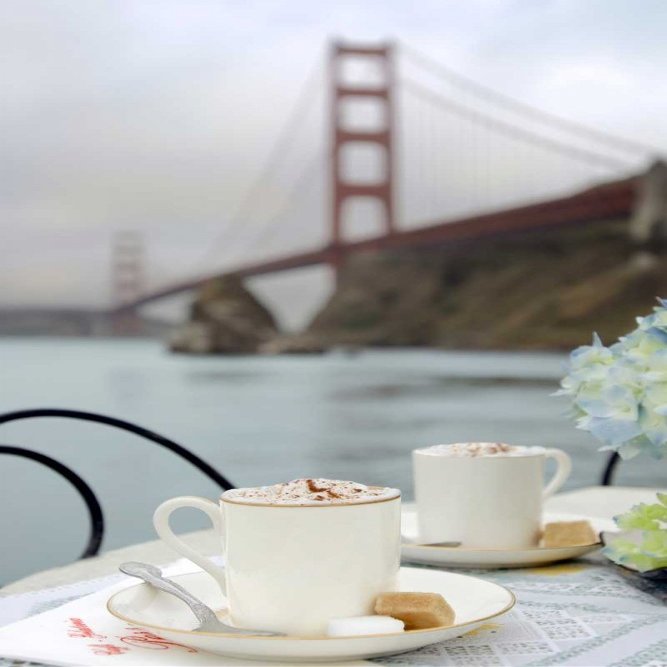 Dream Cafe Golden Gate Bridge - 6 by Alan Blaustein -