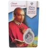 Saint Alphonsus Holy Prayer Card with Medal and Prayers on the Back, Catholic Saints Pocket Prayer Bookmarks and Bible Page Holders, Patron of Arthritis Rheumatism, 3 3/8, Pack of 3 view 2