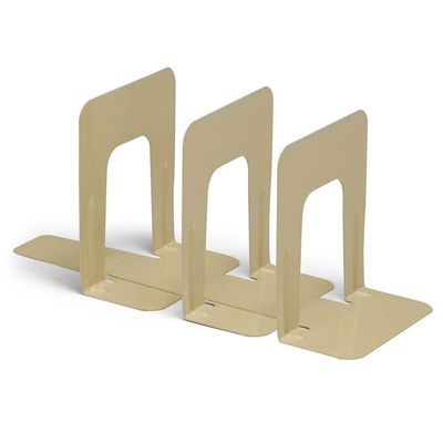 Charles Leonard Bookends, 9" Height, Tan, 2 Per Set, 3 Sets