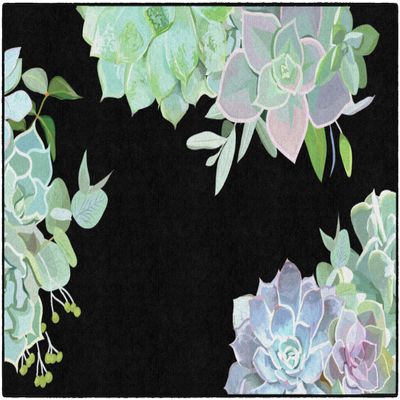 Flagship Carpets Simply Stylish Succulents Classroom Area Rug for Indoor Classroom Learning or Kid Bedroom Educational Play Mat, 5'x7'6", Multicolor