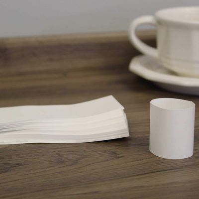 RayLynn Products, Pack of 2,500 White Premium Napkin Bands, Self-Adhesive 1.5" x 4.25"