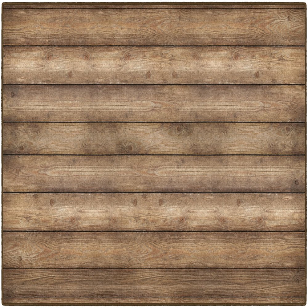 Flagship Carpets Industrial Chic Rustic Wood Classroom Area Rug for Indoor Classroom Learning or Kid Bedroom Educational Play Mat, 5'x7'6", Brown