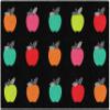Flagship Carpets Stylish Black & White Brights Apple Sit Spot Classroom Area Rug for Indoor Classroom Learning or Kid Bedroom Educational Play Mat, 5'x7'6", Multi view 1