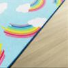 Flagship Carpets Hello Sunshine Whimsical Rainbow Classroom Area Rug for Indoor Classroom Learning or Kid Bedroom Educational Play Mat, 5'x7'6",Black view 3