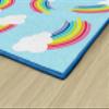 Flagship Carpets Hello Sunshine Whimsical Rainbow Classroom Area Rug for Indoor Classroom Learning or Kid Bedroom Educational Play Mat, 5'x7'6",Black view 4