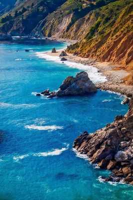 Big Sur Coastal Cliffs-California-USA by Anna Miller -