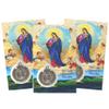 Needzo Our Lady of Queen Palestine Holy Prayer Card with Medal and Prayers on The Back, Catholic Saints Pocket Prayer Bookmarks and Bible Page Holders, 3 3/8, Pack of 3 view 1