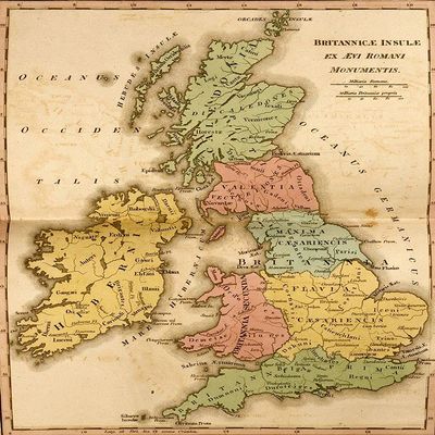 Ancient Britain by Vintage Maps - 22x28 Art Print Poster