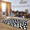 Flagship Carpets White on Black Safari Dot Classroom Area Rug for Indoor Classroom Learning or Kid Bedroom Educational Play Mat, 5'x7'6" view 2
