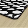 Flagship Carpets White on Black Safari Dot Classroom Area Rug for Indoor Classroom Learning or Kid Bedroom Educational Play Mat, 5'x7'6" view 4