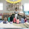 Flagship Carpets Woodland Fox Classroom Area Rug for Indoor Classroom Learning or Kid Bedroom Educational Play Mat, 5'x7'6" Neutral view 2