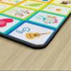 Flagship Carpets Rainbow Alphabet Criss Cross Applesauce Solid Classroom Area Rug for Indoor Classroom Learning or Kid Bedroom Educational Play Mat, 5'x7'6", Multi view 4