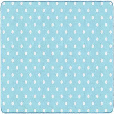 Flagship Carpets Hello Sunshine Polka Dots Classroom Area Rug for Indoor Classroom Learning or Kid Bedroom Educational Play Mat, 5'x7'6"