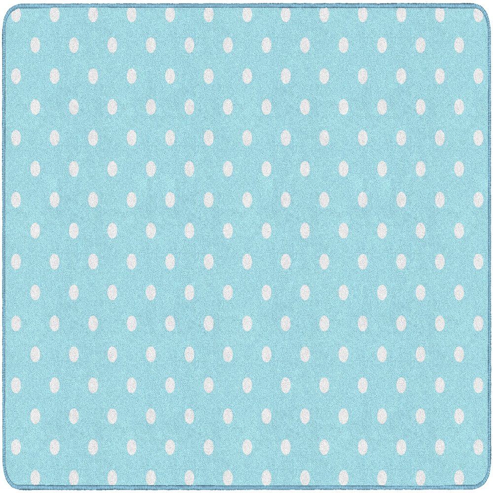 Flagship Carpets Hello Sunshine Polka Dots Classroom Area Rug for Indoor Classroom Learning or Kid Bedroom Educational Play Mat, 5'x7'6"
