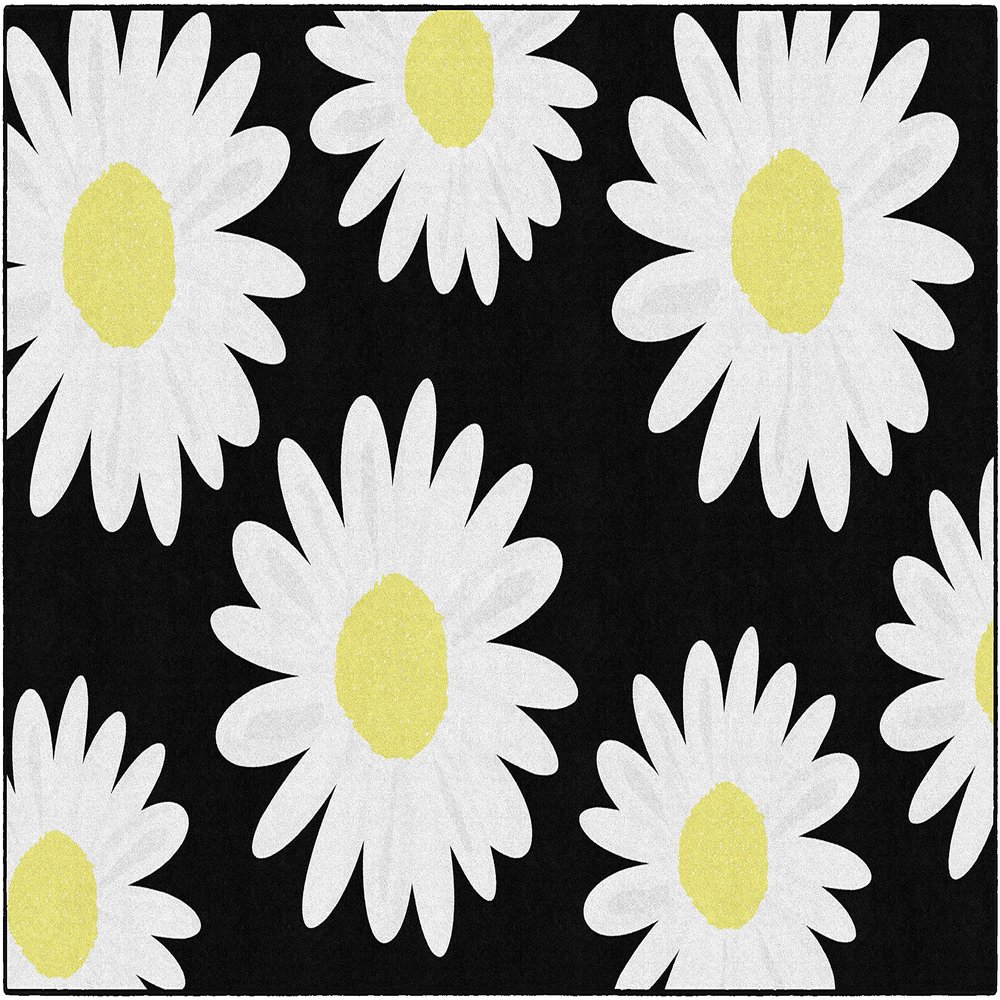 Flagship Carpets Daisies Classroom Area Rug for Indoor Classroom Learning or Kid Bedroom Educational Play Mat, 5'x7'6"