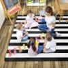 Flagship Carpets and Stylish Brights Turquoise Apple Classroom Area Rug for Indoor Classroom Learning or Kid Bedroom Educational Play Mat, 5'x7'6", Multi view 2