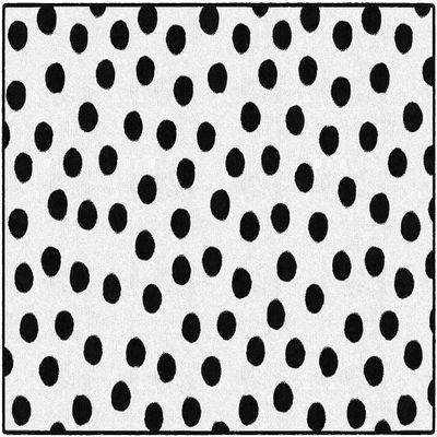 Flagship Carpets Picasso Painted Dots Classroom Area Rug for Indoor Classroom Learning or Kid Bedroom Educational Play Mat, 5'x7'6", White