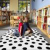 Flagship Carpets Picasso Painted Dots Classroom Area Rug for Indoor Classroom Learning or Kid Bedroom Educational Play Mat, 5'x7'6", White view 2