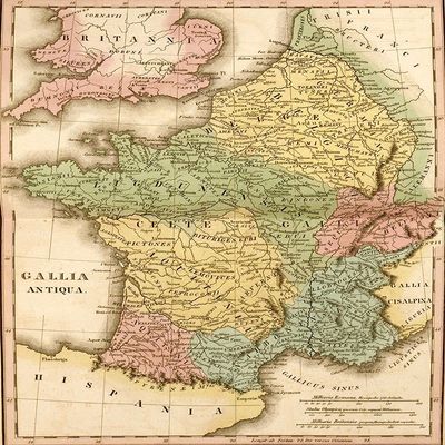 Ancient France Gallia Antiqua by Vintage Maps - 22x28 Art Print Poster