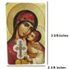 Needzo Hail Mary Byzantine Holy Prayer Card with Medal and Prayers on The Back, Catholic Saints Pocket Prayers Bookmarks and Bible Page Holders, 3 3/8, Pack of 3 view 3