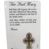 Needzo Hail Mary Byzantine Holy Prayer Card with Medal and Prayers on The Back, Catholic Saints Pocket Prayers Bookmarks and Bible Page Holders, 3 3/8, Pack of 3 view 4