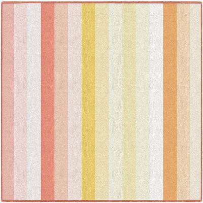 Flagship Carpets Simply Safari Sunset Stripes Classroom Area Rug for Indoor Classroom Learning or Kid Bedroom Educational Play Mat, 5'x7'6"
