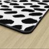 Flagship Carpets Black on White Safari Dot Classroom Area Rug for Indoor Classroom Learning or Kid Bedroom Educational Play Mat, 5'x7'6" view 4
