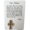 Our Father Byzantine Holy Prayer Card with Medal and Prayers on The Back, Catholic Saints Pocket Prayers Bookmarks and Bible Page Holders, 3 3/8, Pack of 3 view 2