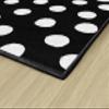 Flagship Carpets Picasso Painted Dots Classroom Area Rug for Indoor Classroom Learning or Kid Bedroom Educational Play Mat, 5'x7'6", Black view 3