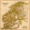 Sweden and Norway 1844 by Vintage Maps - 22x28 Art Print Poster view 1