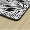 Flagship Carpets Black and White Fern Classroom Area Rug for Indoor Classroom Learning or Kid Bedroom Educational Play Mat, 7'6"x12' view 3