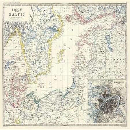 Baltic, 1861 by Alexander Keith Johnston - 28X22 Art Print Poster