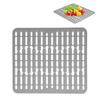 12.811.3in Silicone Sink Mat - Quick Drain Dish Drying Rack, Non-Slip Heat Resistant Protector for Kitchen & Bathroom Sink Liners (Grey) view 1