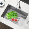 12.811.3in Silicone Sink Mat - Quick Drain Dish Drying Rack, Non-Slip Heat Resistant Protector for Kitchen & Bathroom Sink Liners (Grey) view 3
