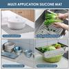 12.811.3in Silicone Sink Mat - Quick Drain Dish Drying Rack, Non-Slip Heat Resistant Protector for Kitchen & Bathroom Sink Liners (Grey) view 4