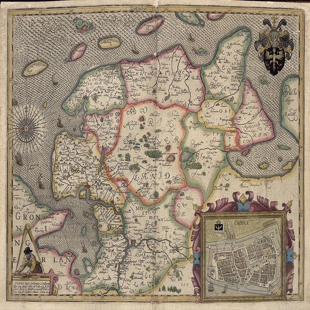Emden by Vintage Maps - 28X22 Art Print Poster