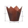 200pcs Tulip Cupcake Liners, Standard Greaseproof Paper Baking Cups Muffin Liners Holders Perfect for Bridal Showers, Baby Showers, Birthday Parties, Banquets, and Catering Events (Brown) view 2