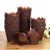 200pcs Tulip Cupcake Liners, Standard Greaseproof Paper Baking Cups Muffin Liners Holders Perfect for Bridal Showers, Baby Showers, Birthday Parties, Banquets, and Catering Events (Brown) view 3