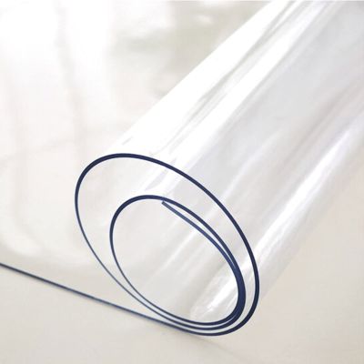 2mm Clear PVC Table Cover Protector Transparent Tablecloth Pad Plastic Desk Mat Vinyl Waterproof Heat Resistant Dining Table Office Desk Coffee Table Clear Mat Sheet (Size : 3579inch/90200cm)