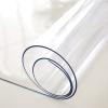 2mm Clear PVC Table Cover Protector Transparent Tablecloth Pad Plastic Desk Mat Vinyl Waterproof Heat Resistant Dining Table Office Desk Coffee Table Clear Mat Sheet (Size : 3579inch/90200cm) view 1