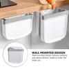 Cabilock 1pc Wall-Mounted Trash Can Garbage Bin for Kitchen Home Use Space-Saving Waste Container Oblique Mouth Design Easy to Install Narrow Spaces White view 2