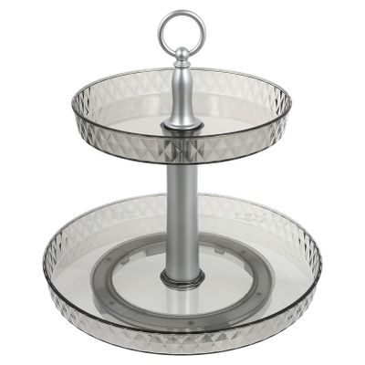 Cabilock Rotating Storage Rack Kitchen Storage Shelf Dual-Layer Organizer Heavy Duty Home Use Shelves