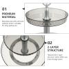 Cabilock Rotating Storage Rack Kitchen Storage Shelf Dual-Layer Organizer Heavy Duty Home Use Shelves view 2