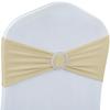 Spandex Chair Sashes Bows - Babenest 50PCS Premium Stretch Chair Cover Band with Buckle Slider Universal Elastic Chair Ties for Easter Wedding Party Ceremony Reception Banquet Decoration (Champagne) view 1