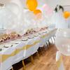 Babenest Spandex Chair Sashes Bows 50PCS Premium Stretch Chair Cover Band with Buckle Slider Universal Elastic Chair Ties for Wedding Party Easter Ceremony Reception Banquet Decoration (Gold) view 2